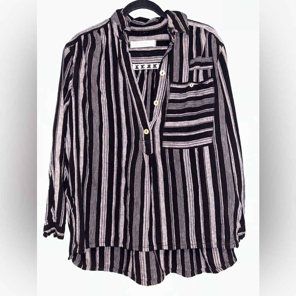 We the free summer breeze  strip pullover